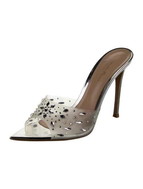 Gianvito Rossi PVC Crystal Embellishments Slides