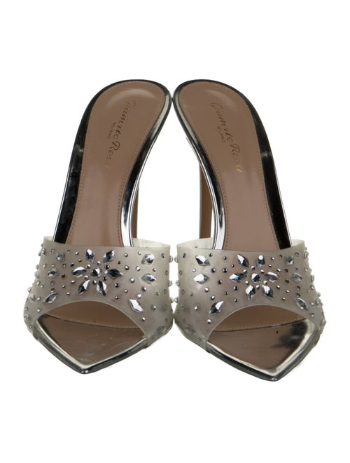 Gianvito Rossi PVC Crystal Embellishments Slides