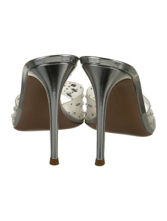 Gianvito Rossi PVC Crystal Embellishments Slides