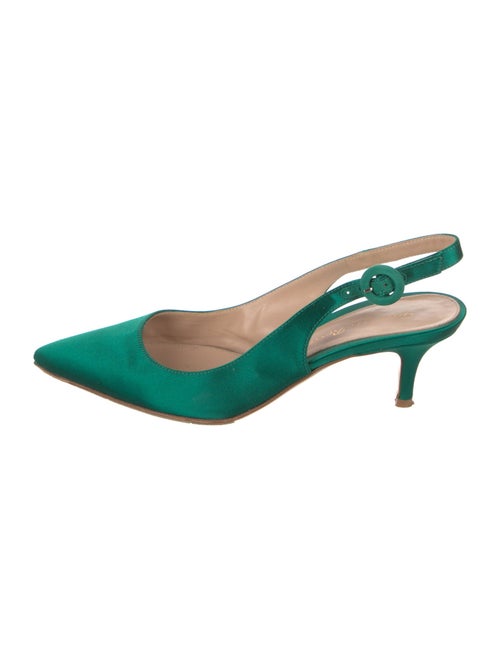 Gianvito Rossi Satin Slingback Pumps
