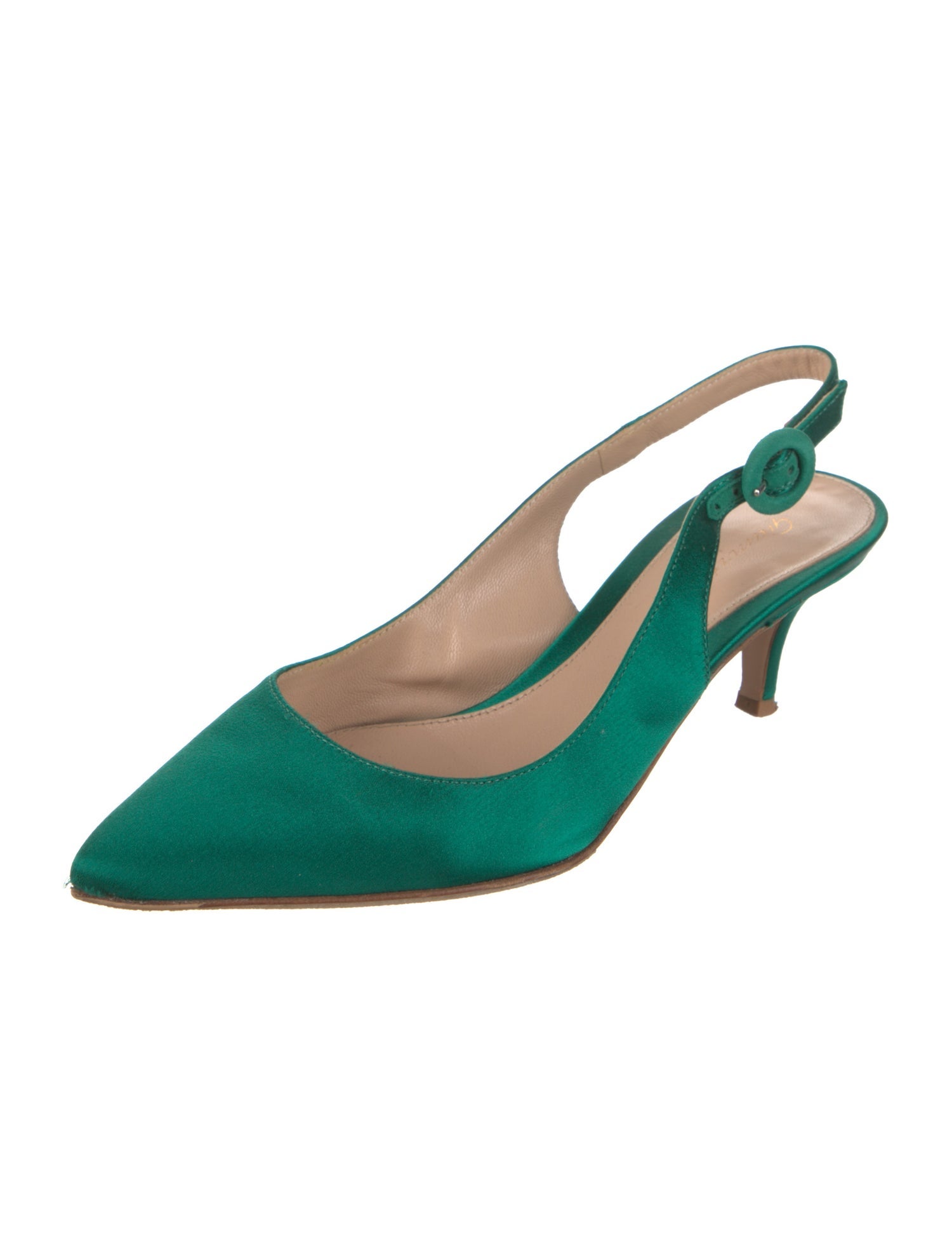 Gianvito Rossi Satin Slingback Pumps