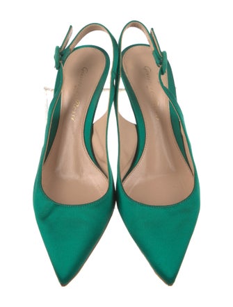 Gianvito Rossi Satin Slingback Pumps