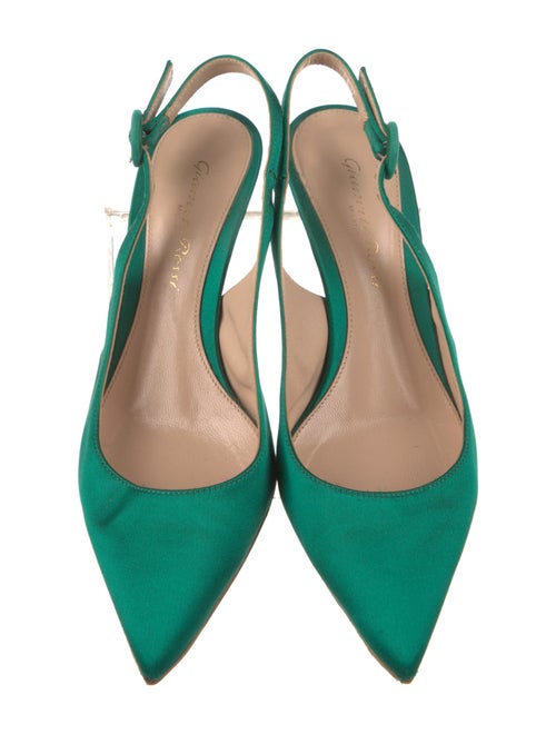 Gianvito Rossi Satin Slingback Pumps