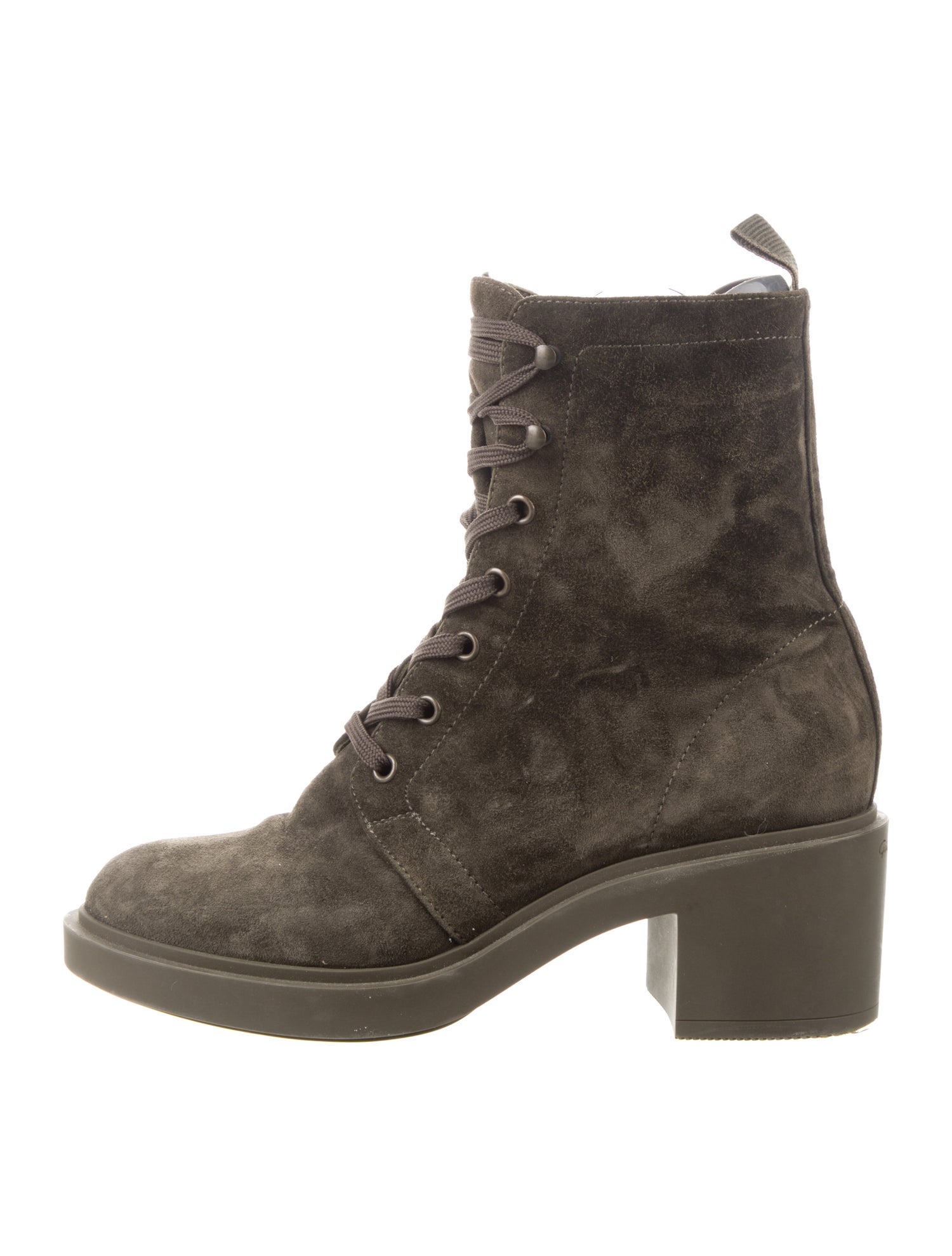 Gianvito Rossi Suede Combat Boots