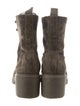Gianvito Rossi Suede Combat Boots