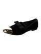 Gianvito Rossi Velvet Bow Accents Flats