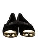 Gianvito Rossi Velvet Bow Accents Flats