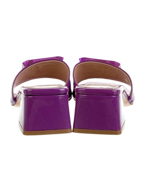 Gianvito Rossi Satin Crystal Embellishments Slides