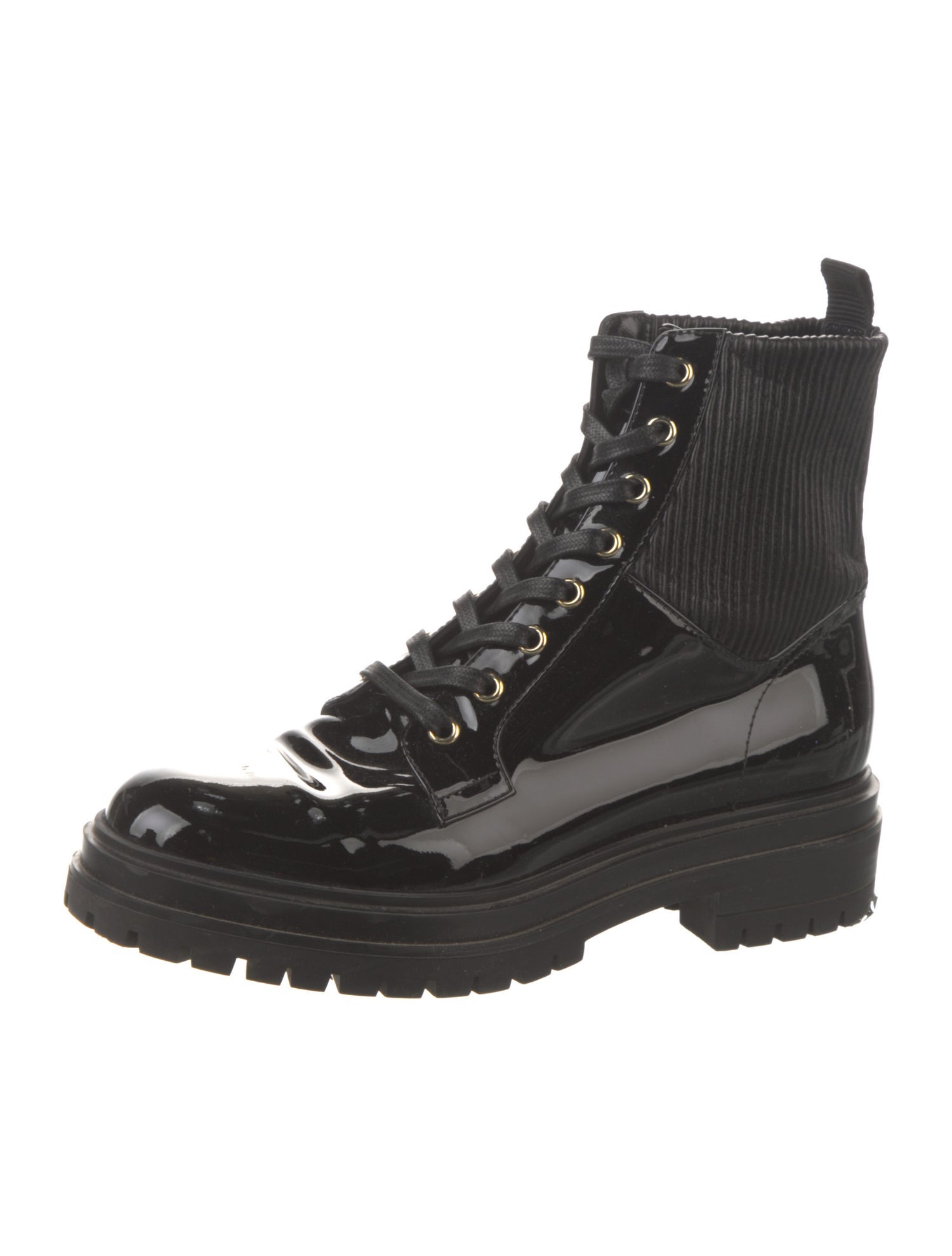 Gianvito Rossi Patent Leather Combat Boots