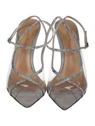 Gianvito Rossi PVC Crystal Embellishments Gladiator Sandals