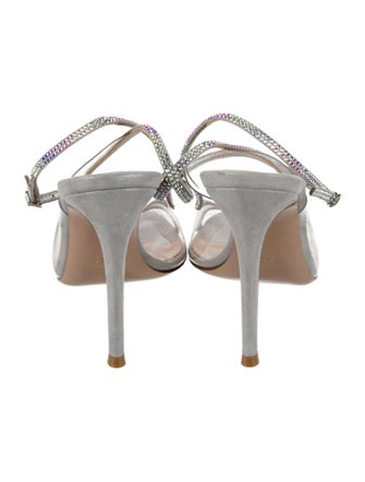 Gianvito Rossi PVC Crystal Embellishments Gladiator Sandals