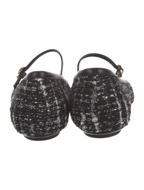 Gianvito Rossi Tweed Tweed Pattern Mary Jane Flats