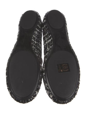 Gianvito Rossi Tweed Tweed Pattern Mary Jane Flats