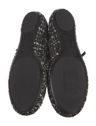 Gianvito Rossi Tweed Tweed Pattern Mary Jane Flats