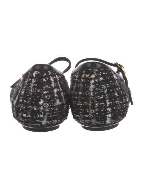 Gianvito Rossi Tweed Tweed Pattern Mary Jane Flats