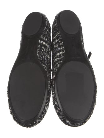 Gianvito Rossi Tweed Tweed Pattern Mary Jane Flats