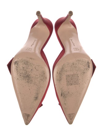 Gianvito Rossi Suede Bow Accents Mules