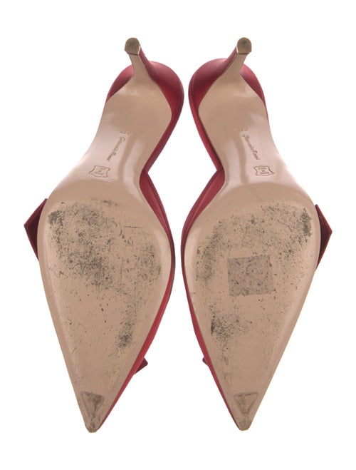 Gianvito Rossi Suede Bow Accents Mules