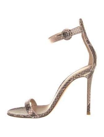 Gianvito Rossi Snakeskin Animal Print Sandals