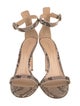 Gianvito Rossi Snakeskin Animal Print Sandals