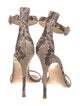 Gianvito Rossi Snakeskin Animal Print Sandals