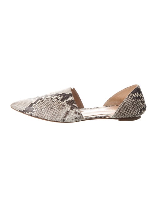 Gianvito Rossi Snakeskin Animal Print D'Orsay Flats