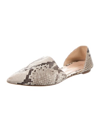 Gianvito Rossi Snakeskin Animal Print D'Orsay Flats