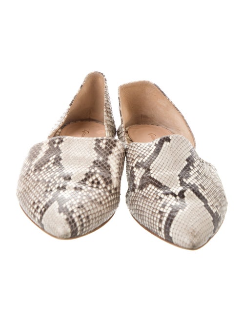 Gianvito Rossi Snakeskin Animal Print D'Orsay Flats