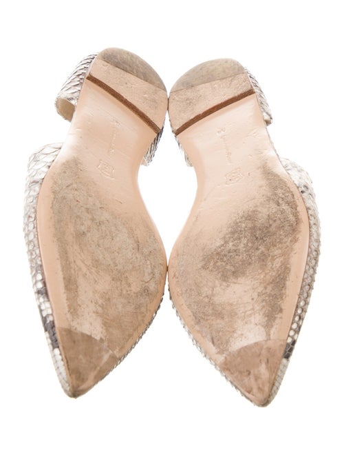 Gianvito Rossi Snakeskin Animal Print D'Orsay Flats