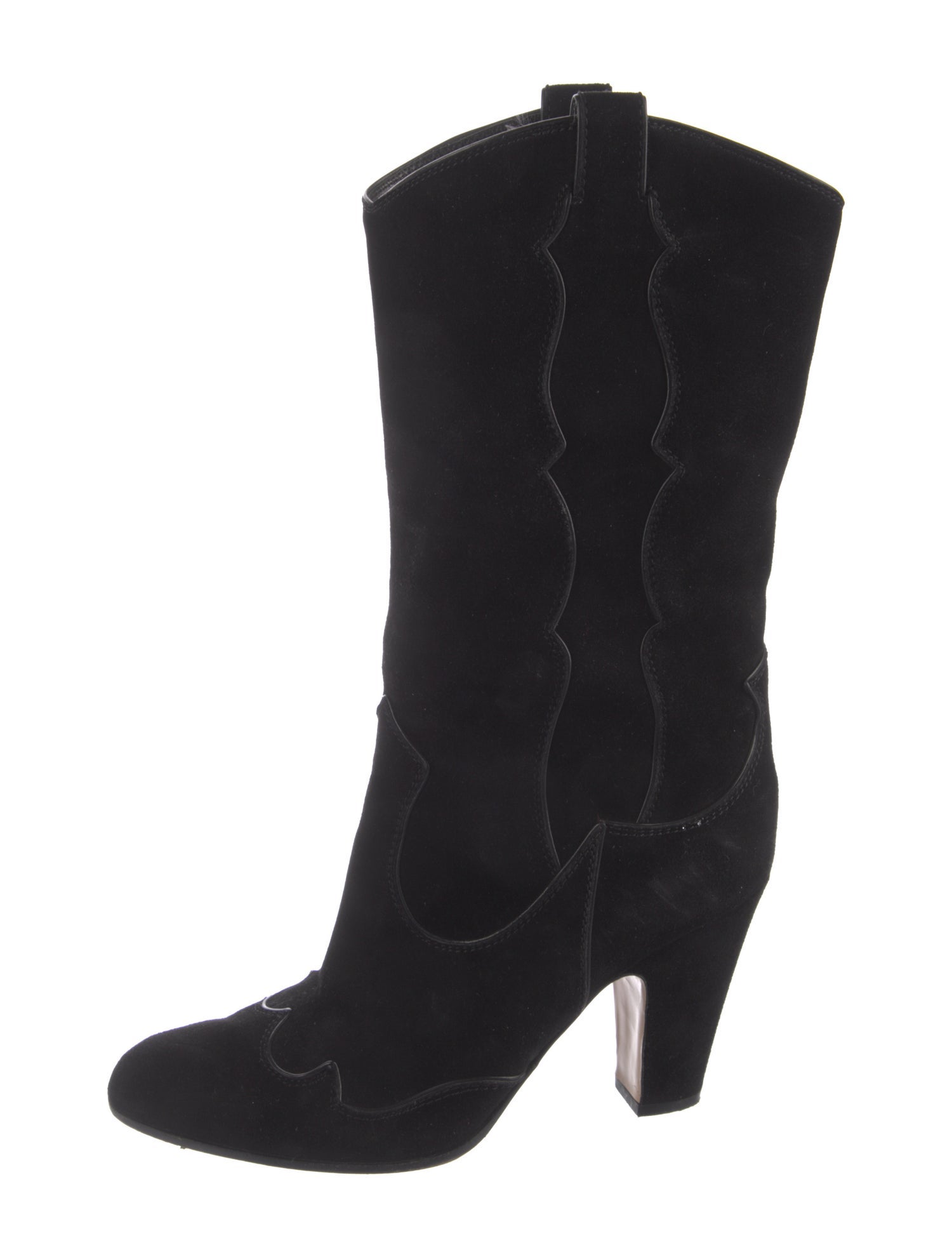 Gianvito Rossi Suede Western Boots
