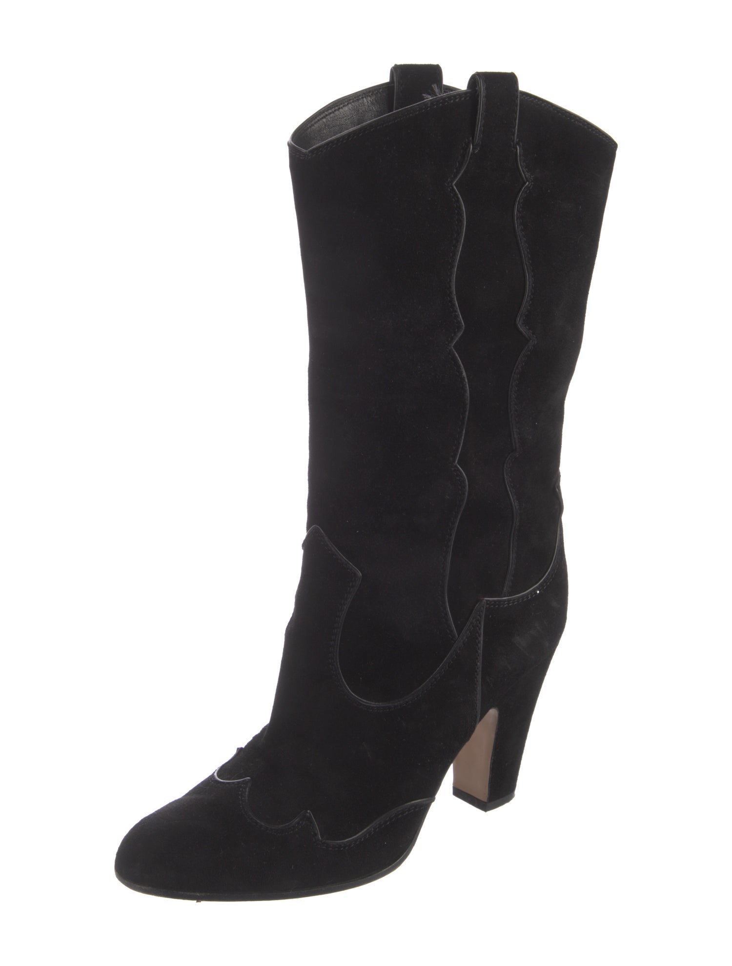Gianvito Rossi Suede Western Boots