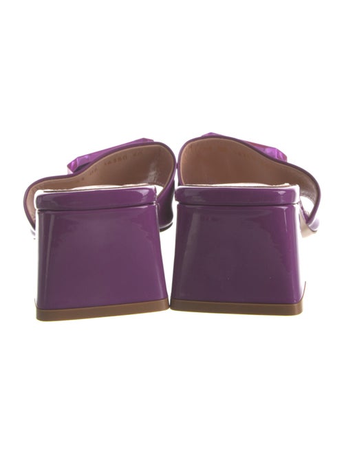 Gianvito Rossi Patent Leather Crystal Embellishments Slides