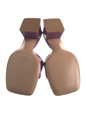 Gianvito Rossi Patent Leather Crystal Embellishments Slides