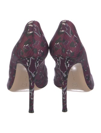 Gianvito Rossi Printed Embroidered Accent Pumps