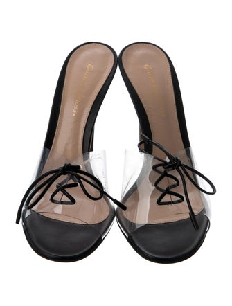 Gianvito Rossi PVC Bow Accents Slides