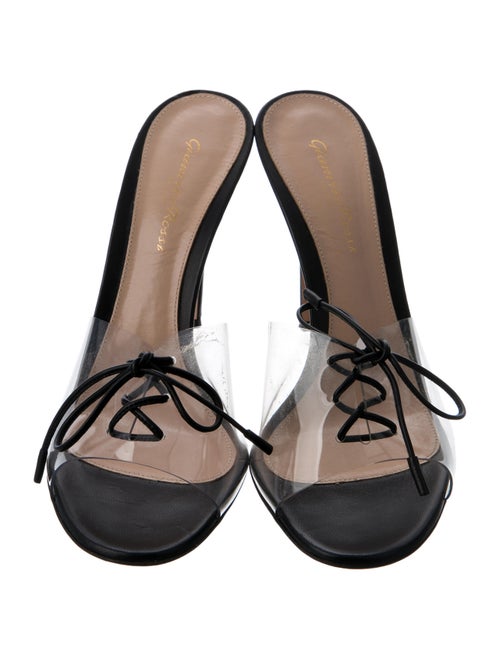 Gianvito Rossi PVC Bow Accents Slides