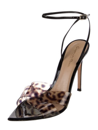 Gianvito Rossi PVC Animal Print Sandals