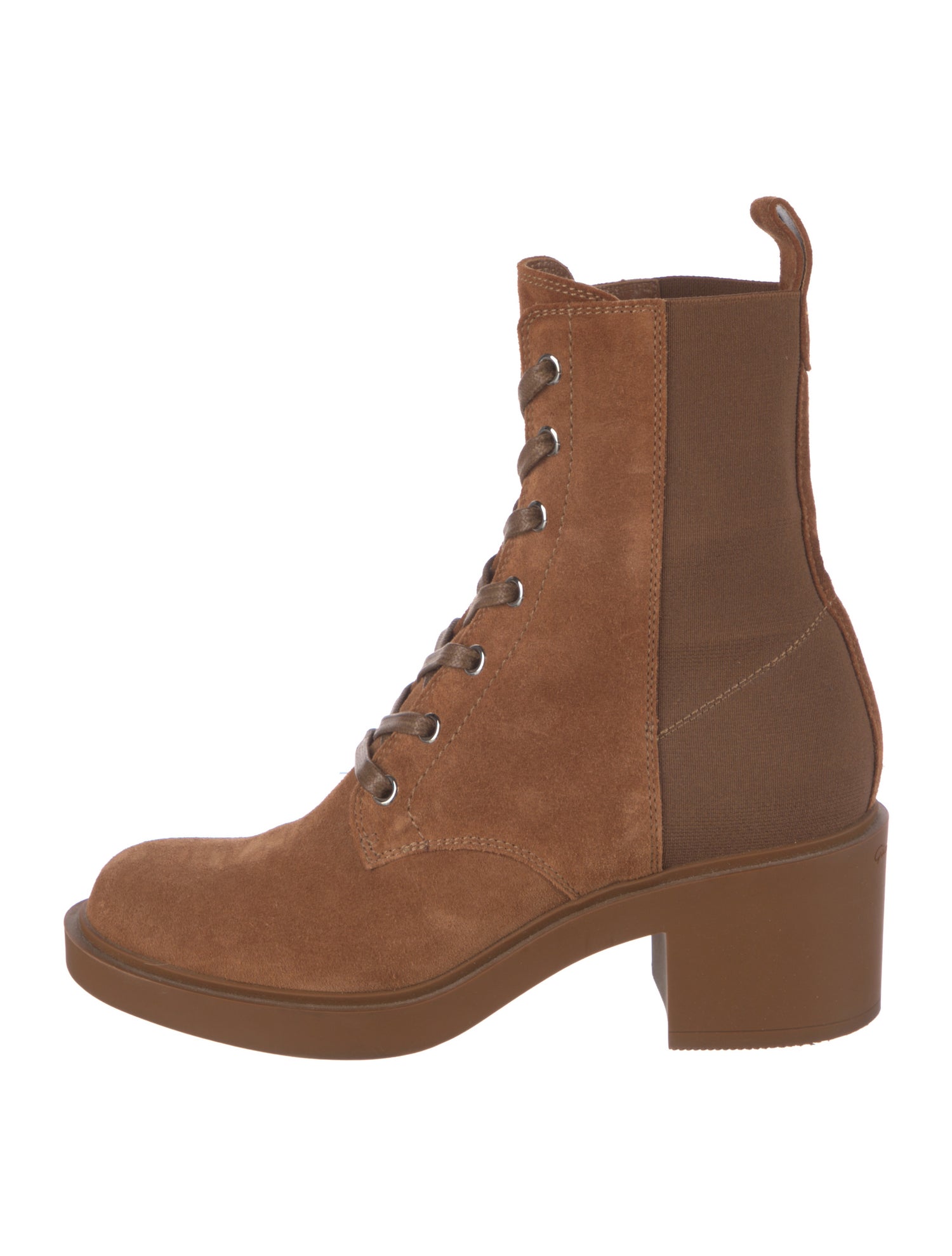 Gianvito Rossi Suede Combat Boots