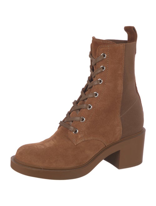 Gianvito Rossi Suede Combat Boots