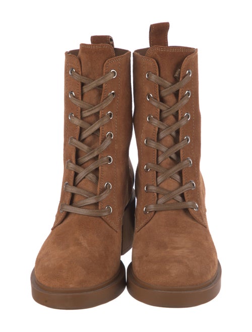 Gianvito Rossi Suede Combat Boots