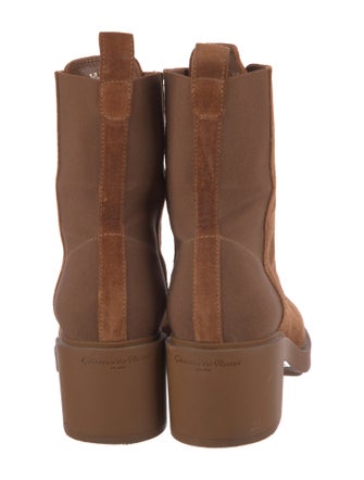 Gianvito Rossi Suede Combat Boots