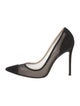 Gianvito Rossi Suede Mesh Accents Pumps