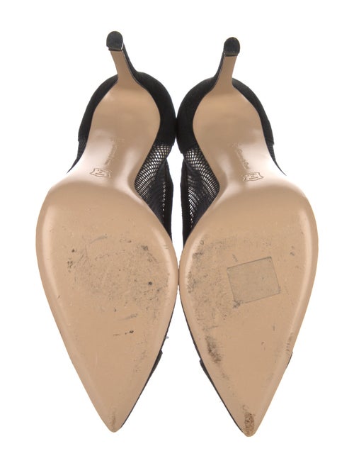 Gianvito Rossi Suede Mesh Accents Pumps
