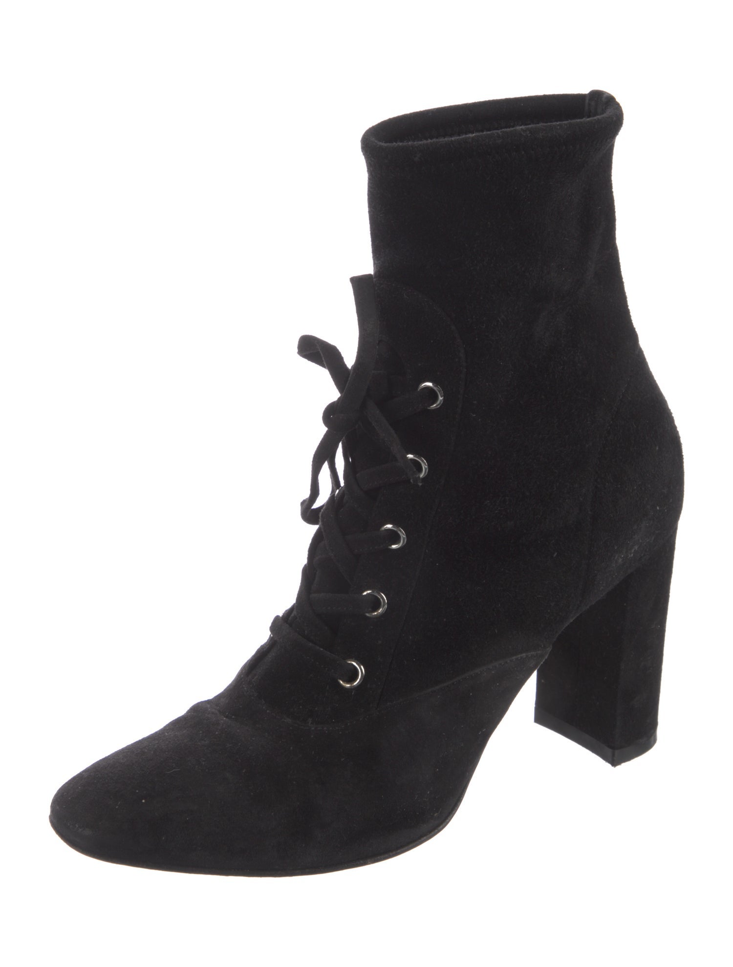Gianvito Rossi Suede Lace-Up Boots