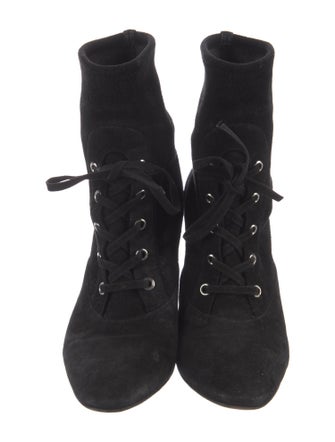 Gianvito Rossi Suede Lace-Up Boots