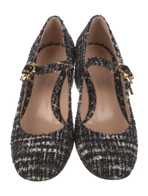 Gianvito Rossi Tweed Tweed Pattern Pumps