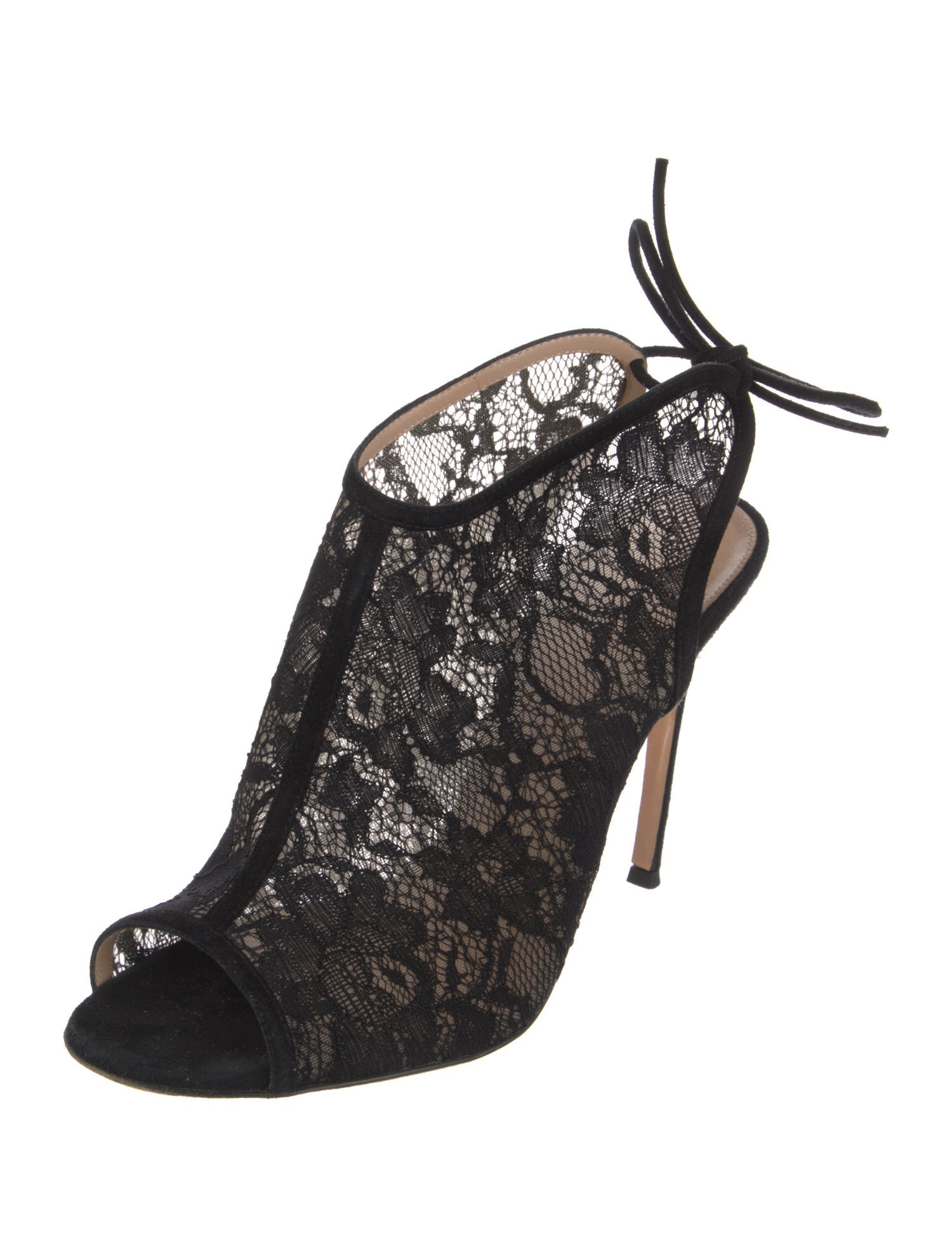 Gianvito Rossi Lace Slingback Sandals
