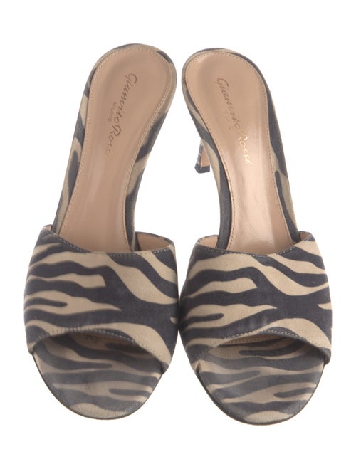 Gianvito Rossi Suede Printed Slides
