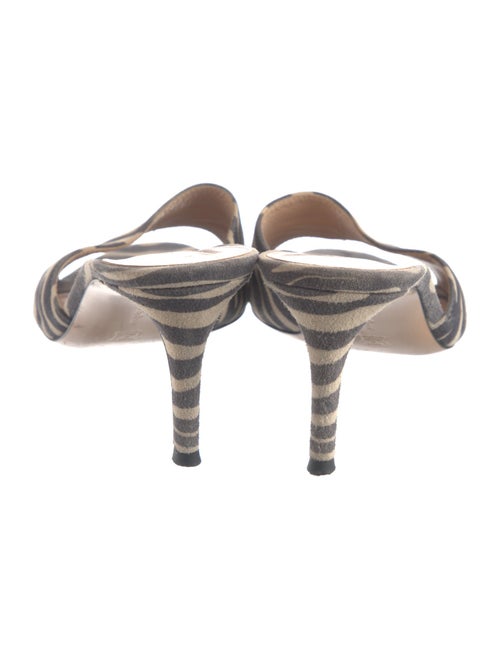 Gianvito Rossi Suede Printed Slides