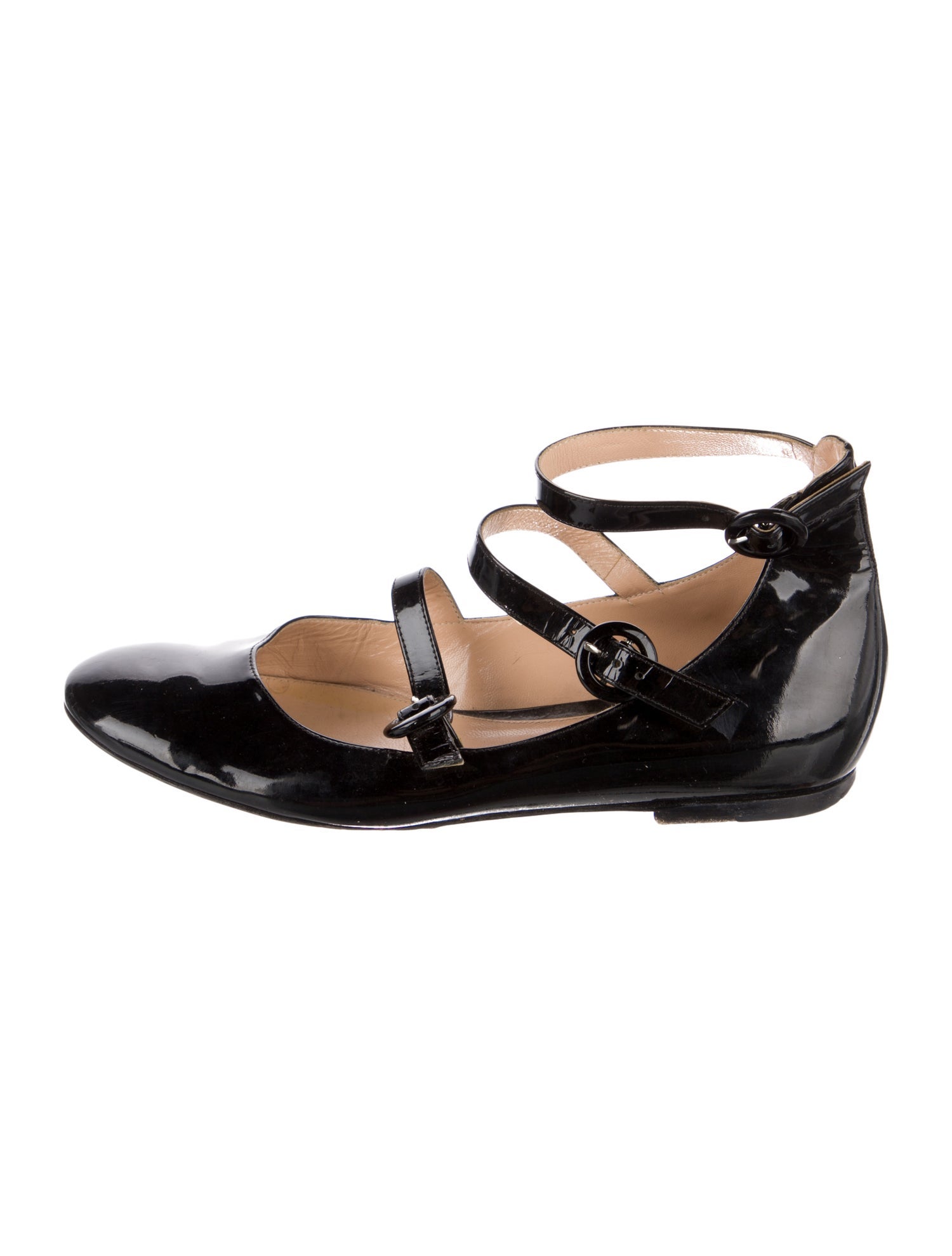 Gianvito Rossi Patent Leather Mary Jane Flats